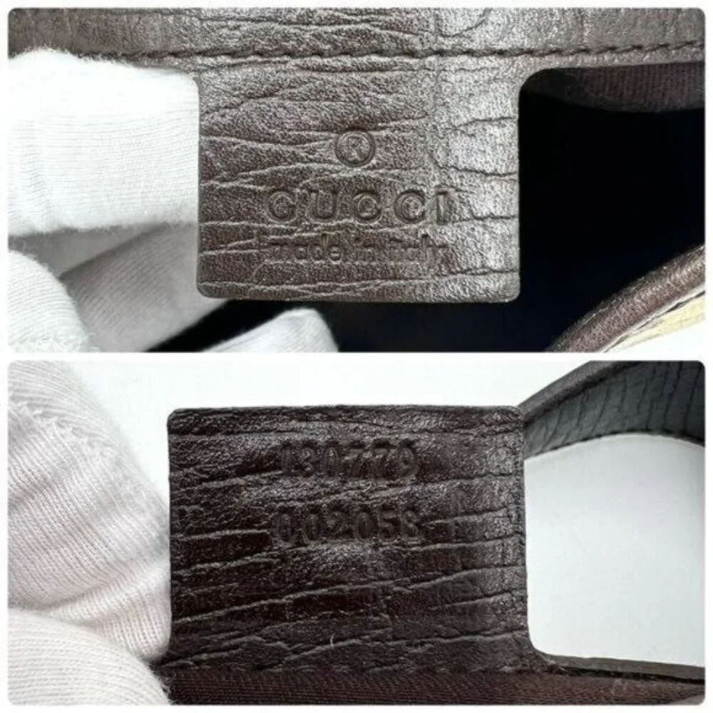 Authentic GUCCI GG Jackie Sherry Web Canvas Handbag Shoulder Bag Charm Ophidia - Picture 13 of 13